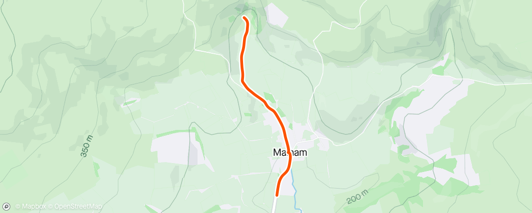 Mapa da atividade, Malham Stroll - back