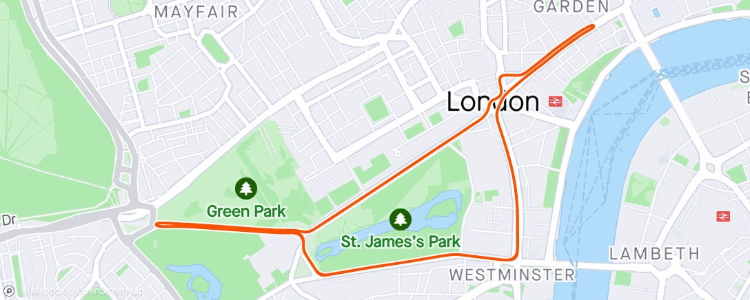 Map of the activity, Zwift - Jon's Short Mix in London