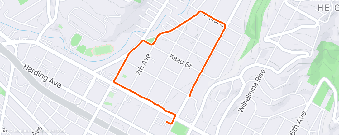 Map of the activity, Rehab jog