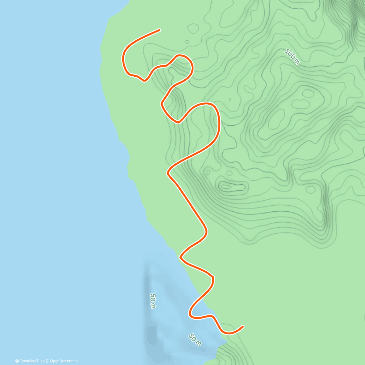 Карта физической активности (Zwift - Flat Route in Watopia)