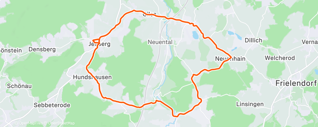 Map of the activity, Fahrt am Nachmittag