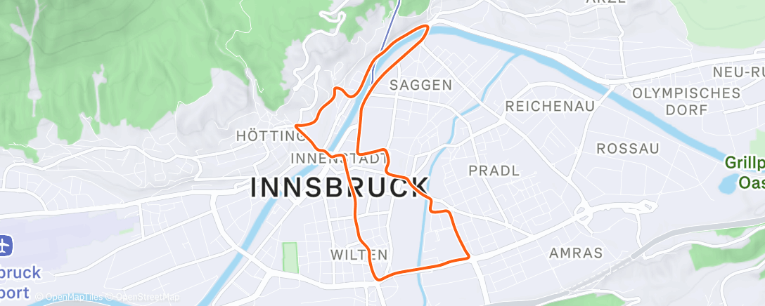 Map of the activity, Zwift - Innsbruckring in Innsbruck
