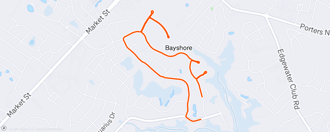 Map of the activity, Lunch Run