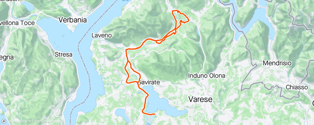 Map of the activity, Giro pomeridiano Inarzo, Lombardia ⛅
