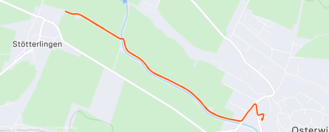 Map of the activity, Lauf am Nachmittag