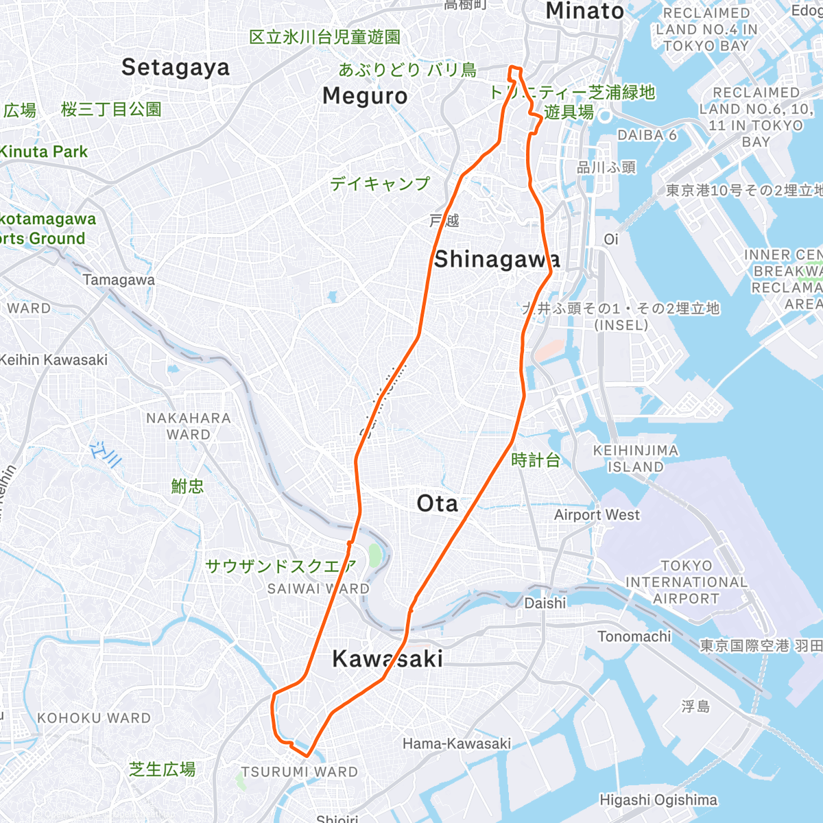 Map of the activity, サボりライド：sneaking out on another bright winter day 🌞