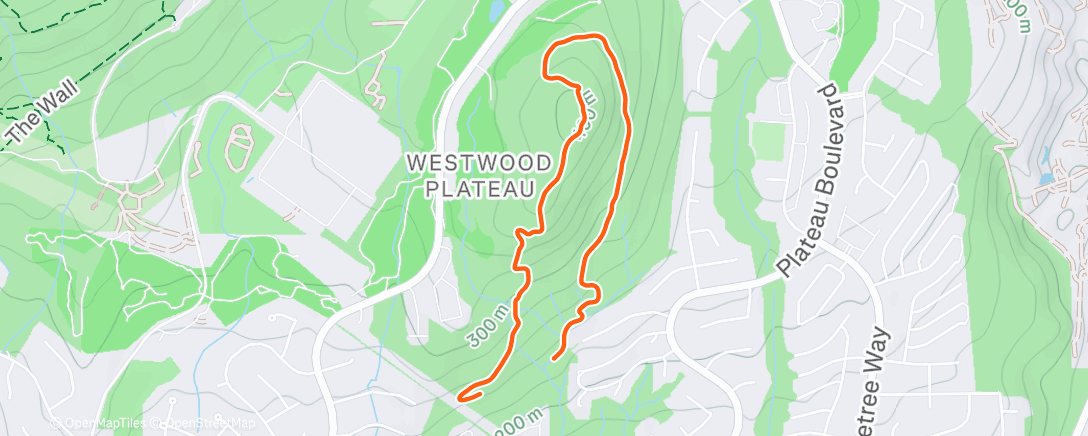 Map of the activity, Afternoon Hike