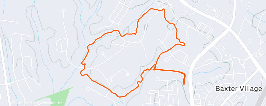 Map of the activity, New Years Gnome Run 5K (bit long)