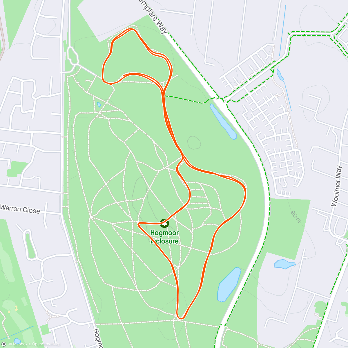 Map of the activity, Hogmoor Parkrun 🫶🏽
