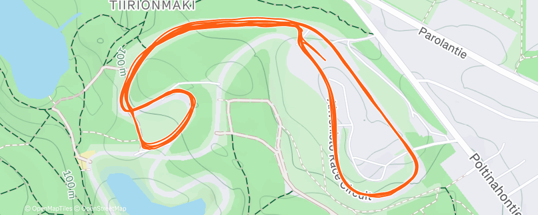 Map of the activity, Afternoon Nordic Ski