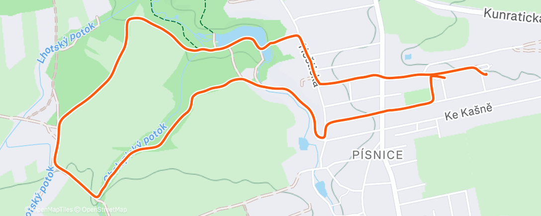 Map of the activity, Afternoon Walk