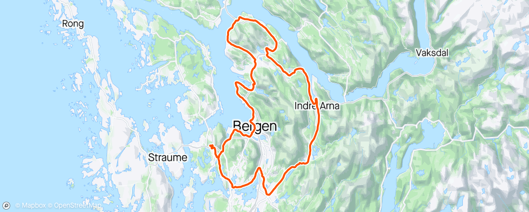 Map of the activity, Ulriken rundt ++