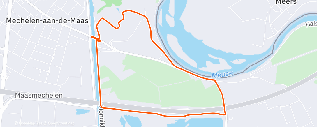 Map of the activity, Lunch Run
