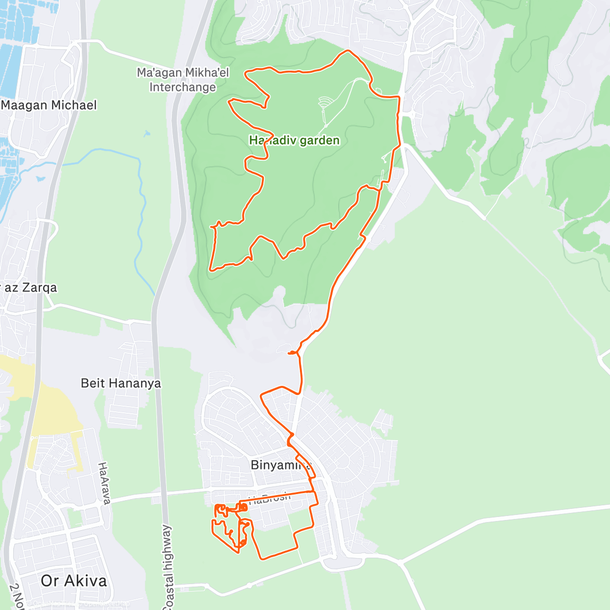 Map of the activity, רכיבתא