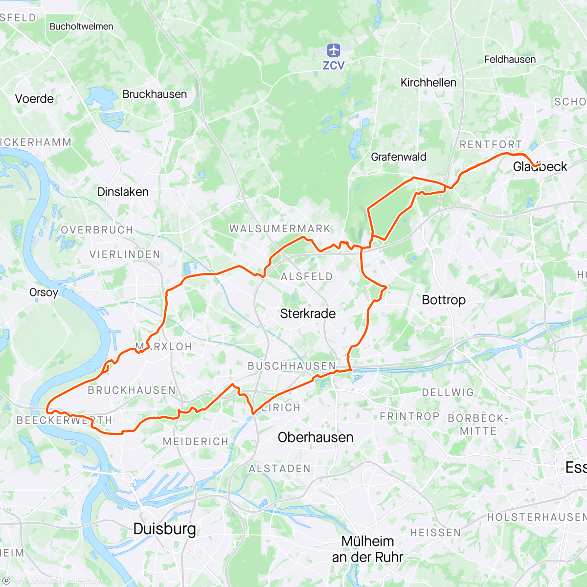 Map of the activity, Wollte schon immer mal mit 20 Leuten durch Duisburg Marxloh rollen 🚴🏼🚴🏽‍♀️🚴🏼‍♂️