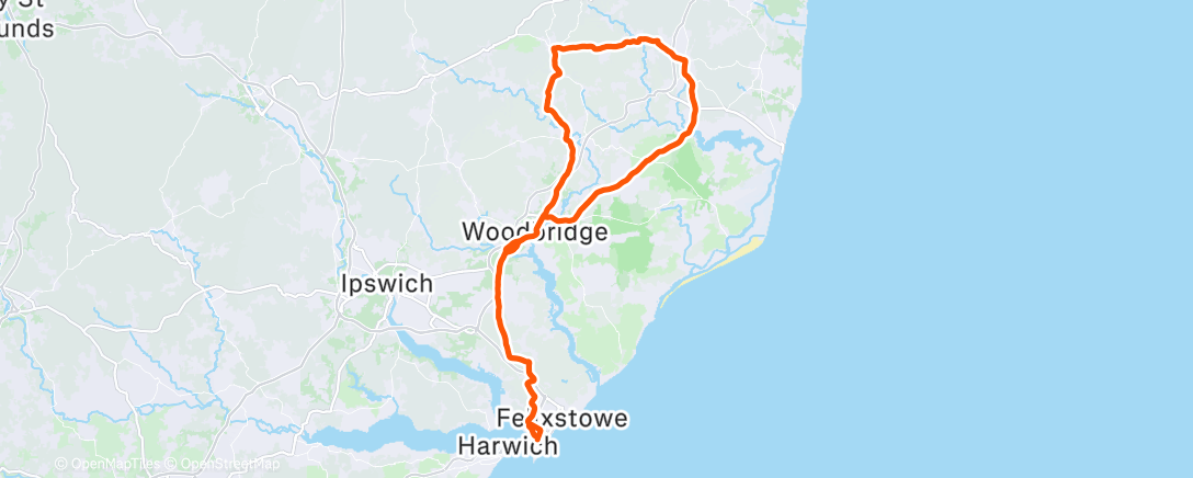 Map of the activity, Afternoon Ride