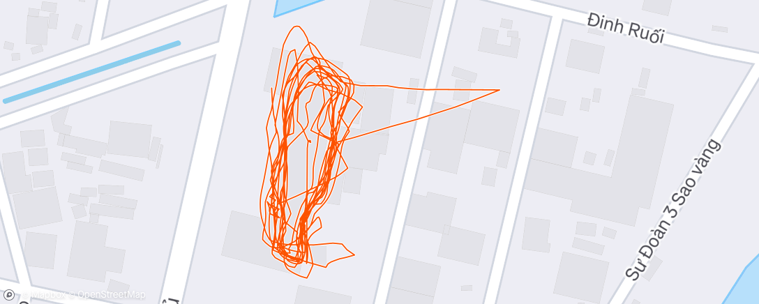 Map of the activity, Evening walk