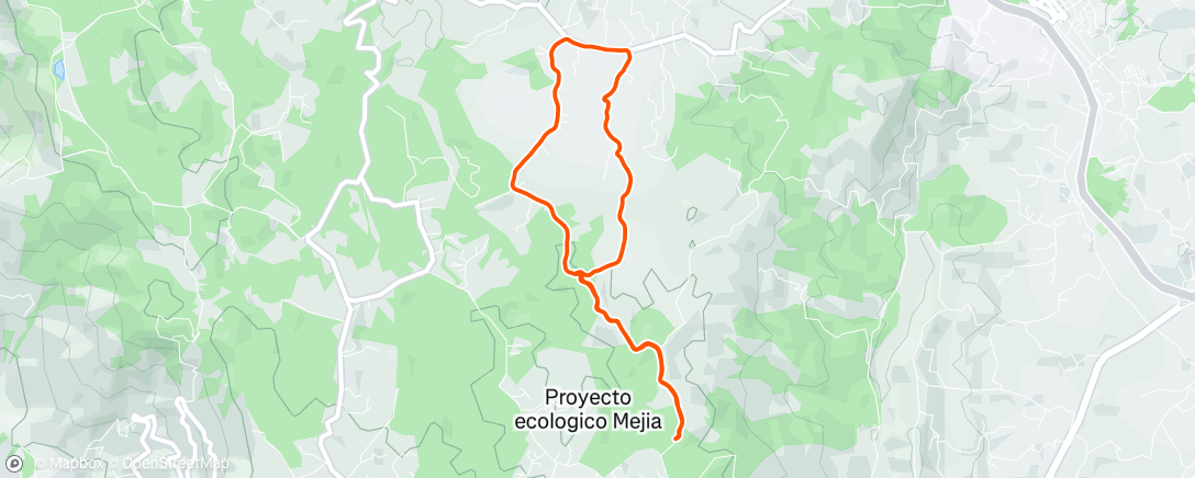 Map of the activity, Course à pied le midi