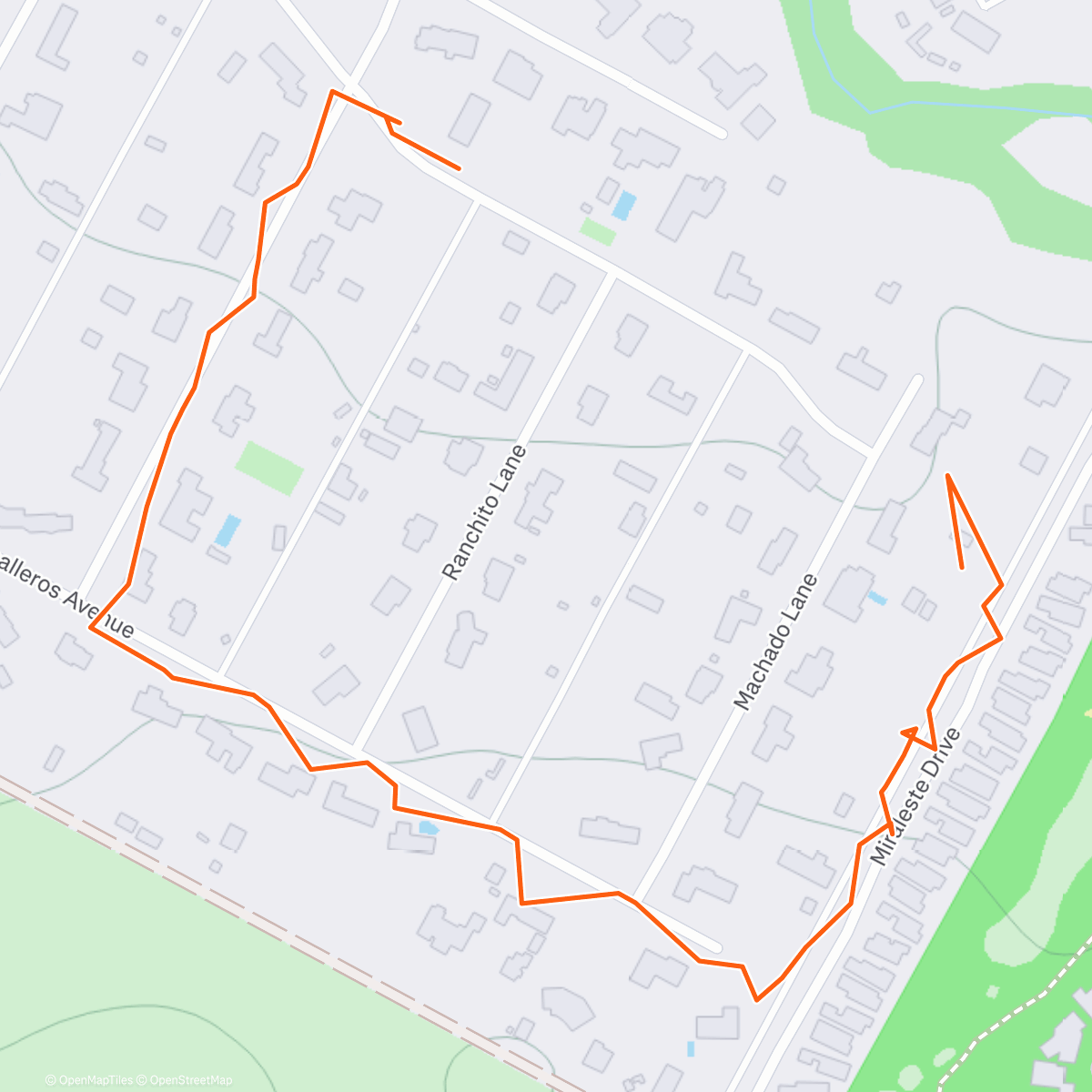 Map of the activity, Scott took Autzen for a walk with his Fi Smart Collar