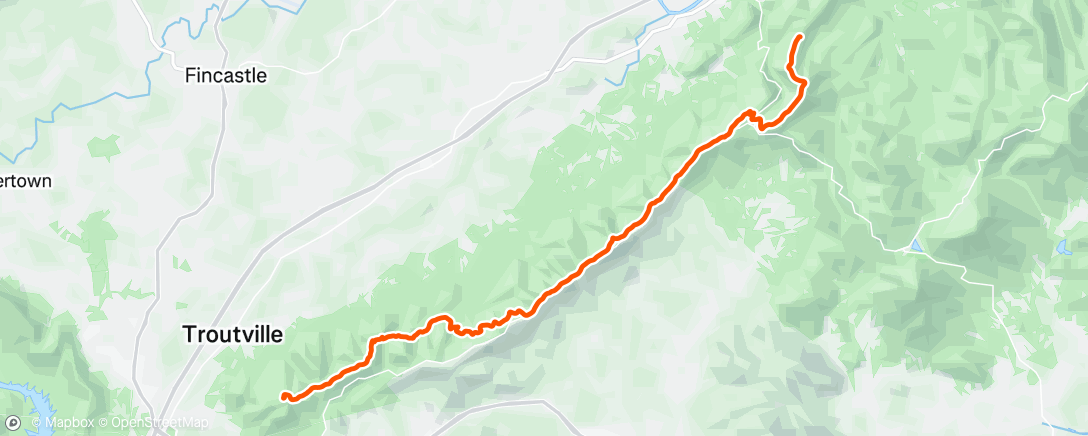 Map of the activity, Morning Hike