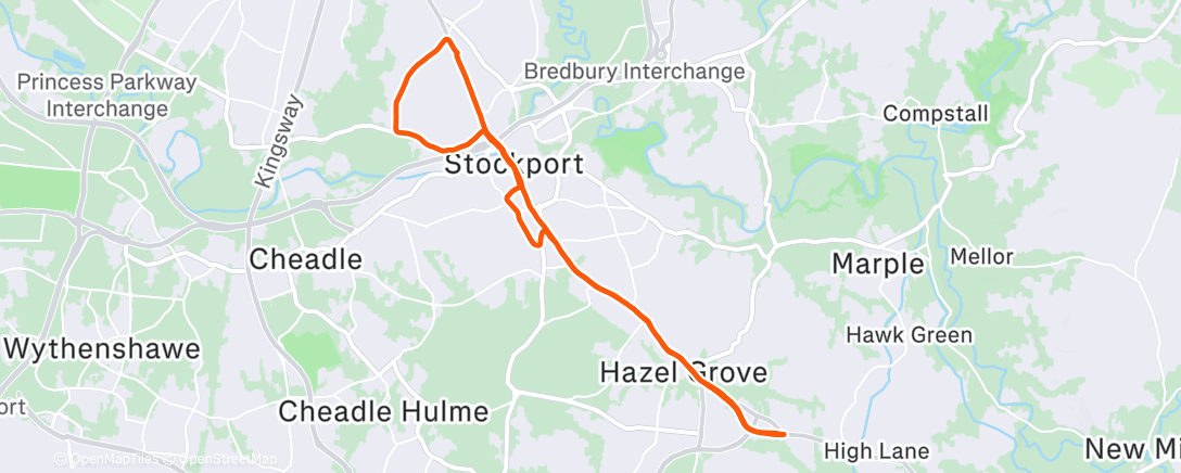 Map of the activity, Morning Run