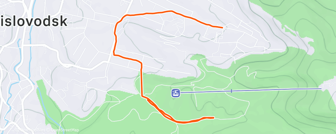 Map of the activity, Утренний забег