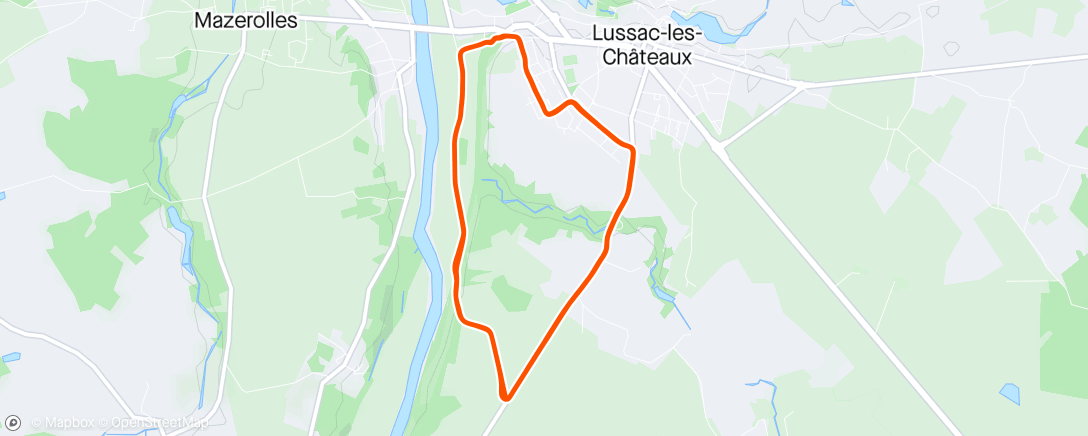 Map of the activity, GP de Lussac les Châteaux