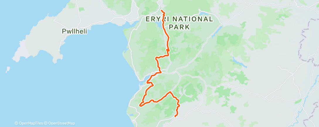 Map of the activity, Traws Eryri day 1