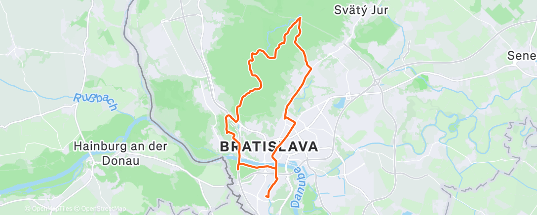 Map of the activity, Lunch Ride