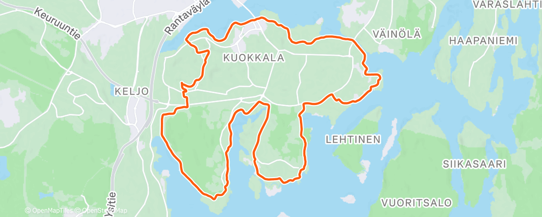 Map of the activity, Lunch Run