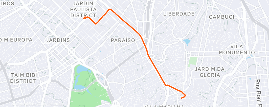 Map of the activity, Afternoon Ride