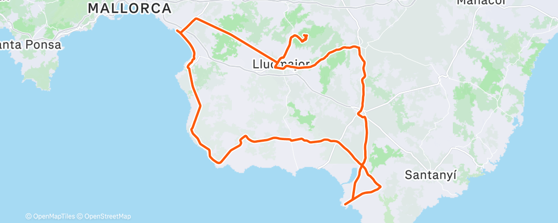 Map of the activity, Morning Ride