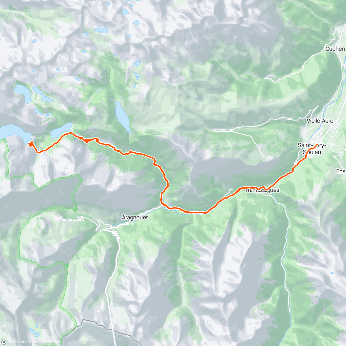 Map of the activity, Pyreneeën dag 3