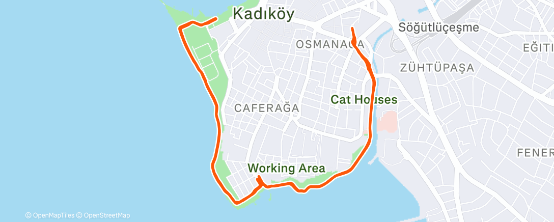 Map of the activity, Easy Afternoon Run