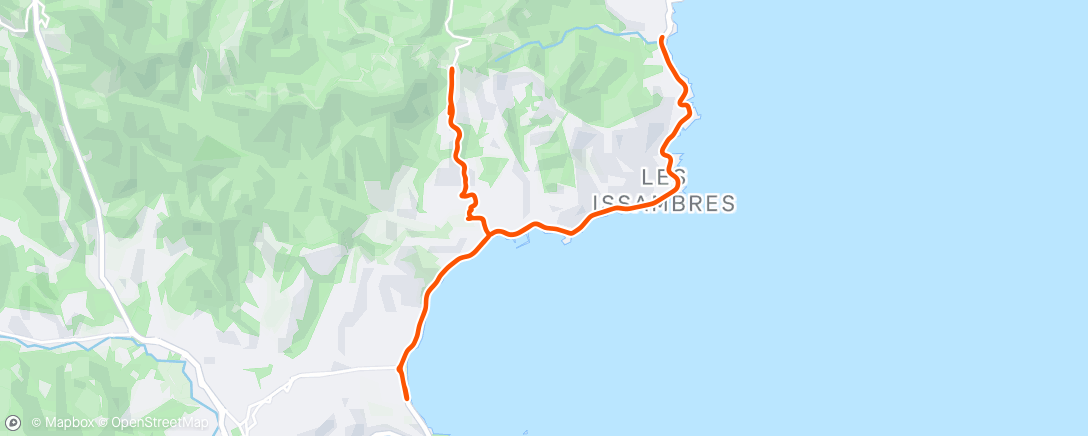 Map of the activity, Pedalata pomeridiana