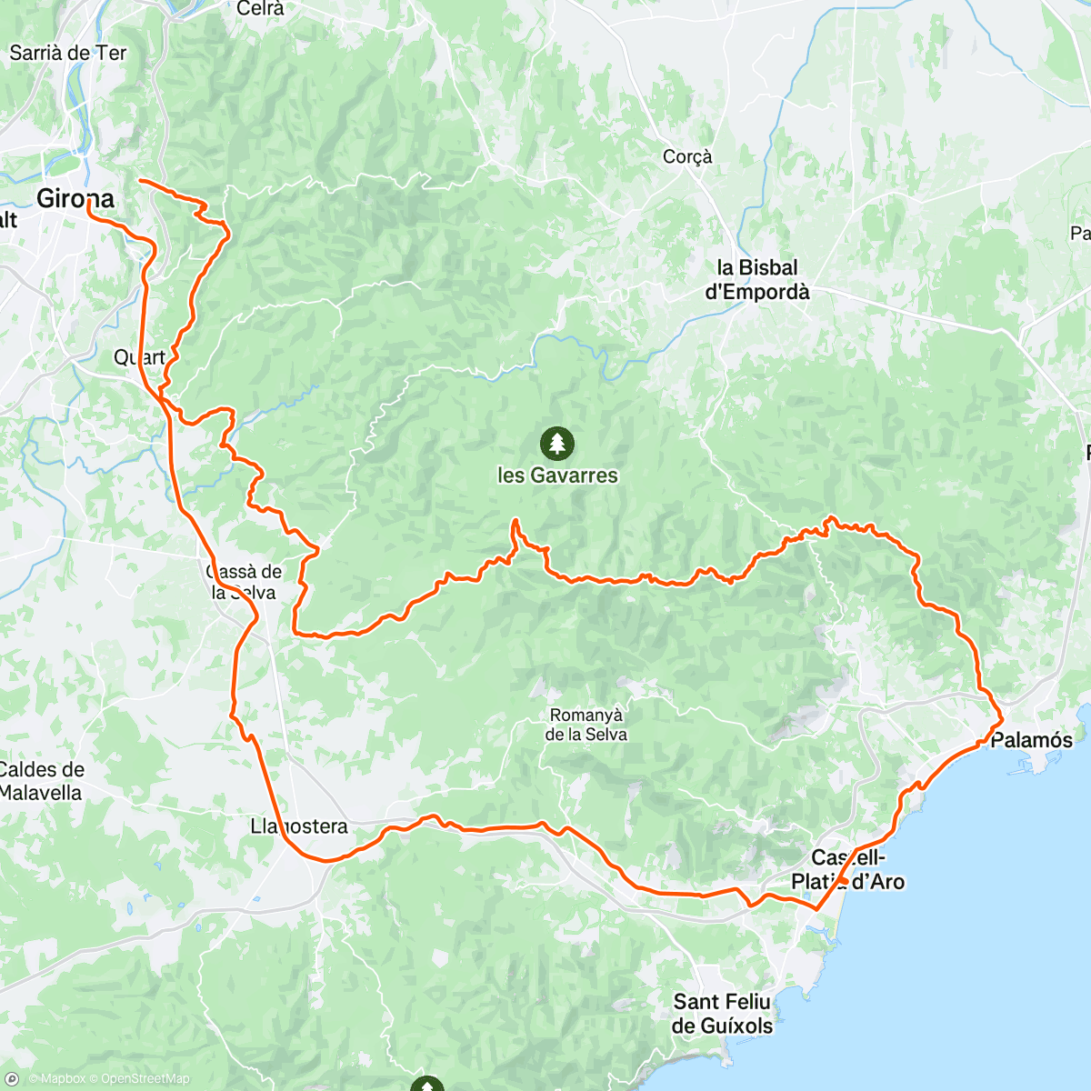 Mapa de la actividad, 5h in Z5  | Girona 5