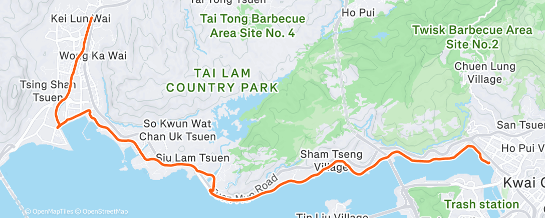 Map of the activity, 午后跑步