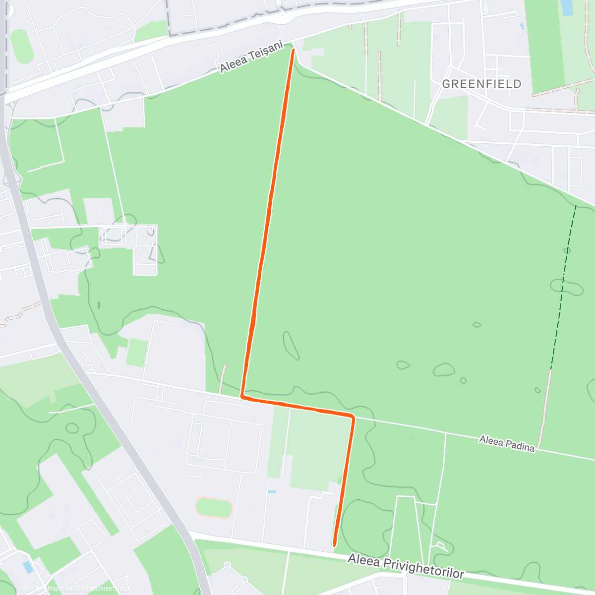 Map of the activity, TRA Group Run 8x800m 🥴