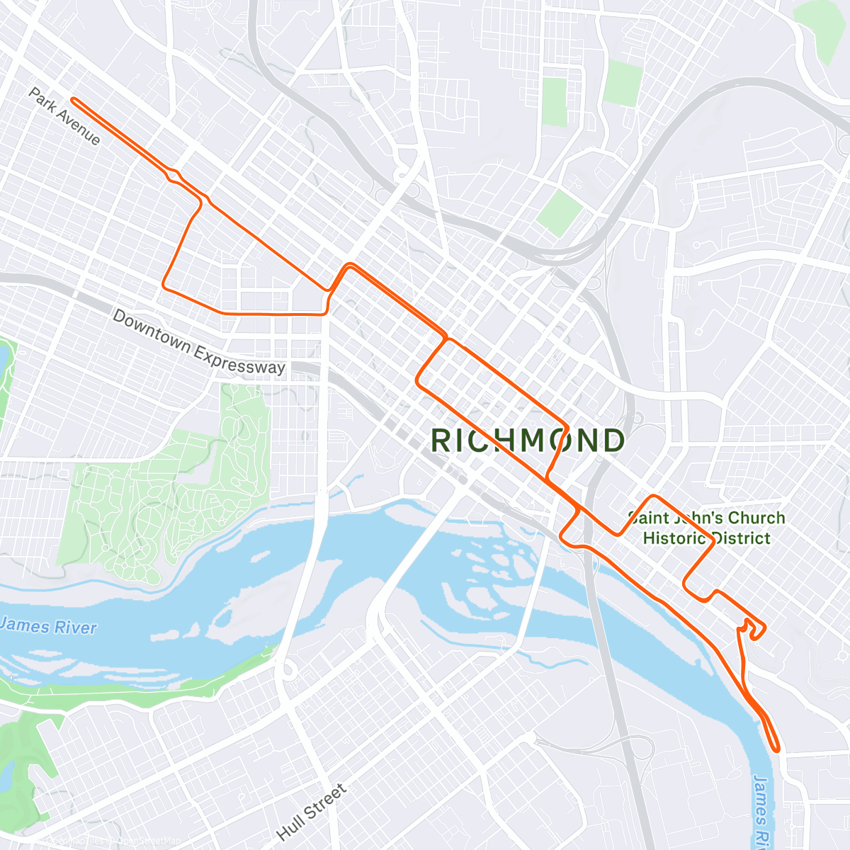 Map of the activity, Zwift - Richmond Loop Around in Richmond