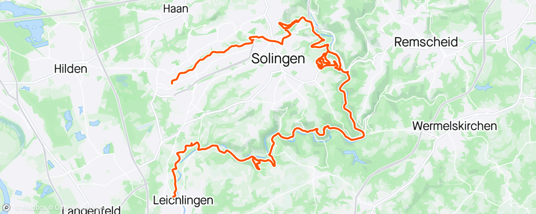 Map of the activity, MTB Wupper mit Klingentrail