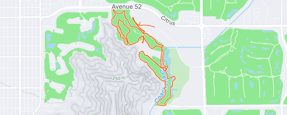 Map of the activity, Morning Run