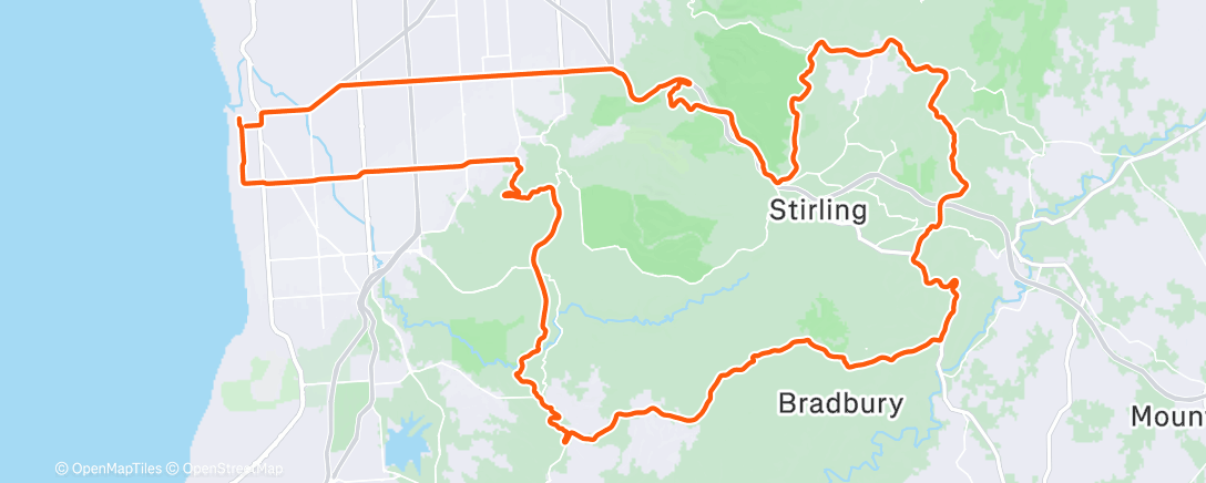 Map of the activity, Lunch Ride