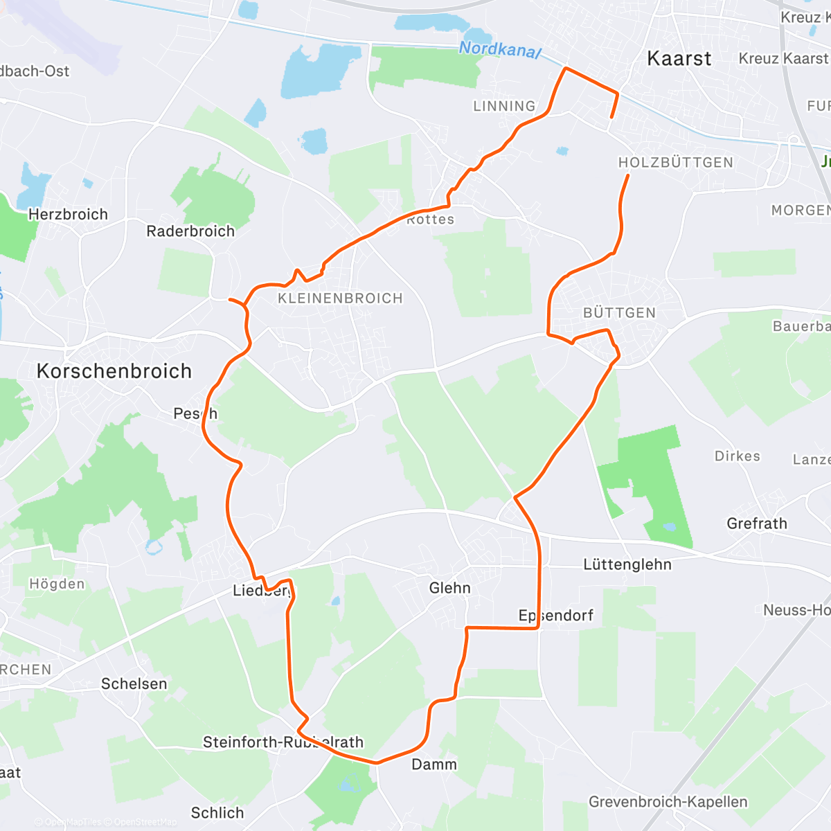 Map of the activity, Schloß Dyck Loop