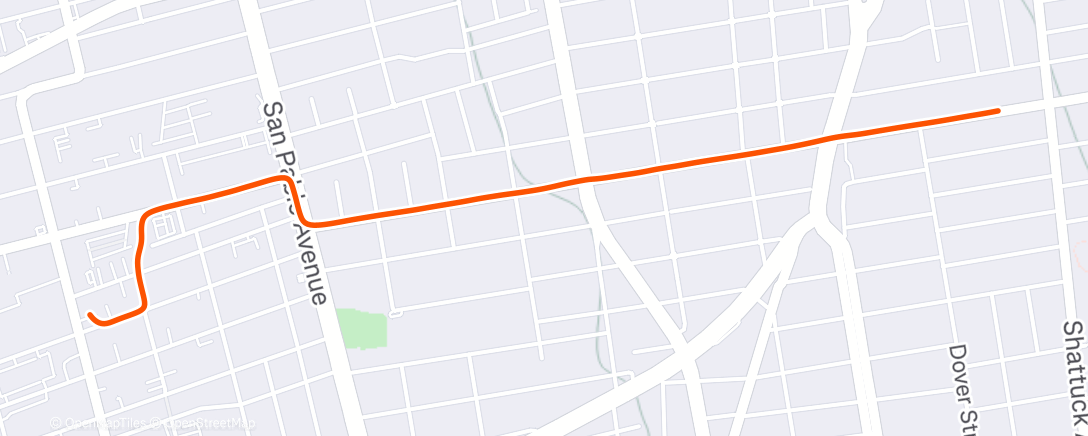 Map of the activity, Commute