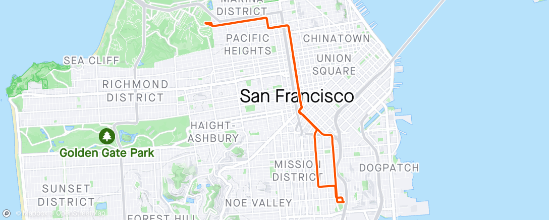 Mapa da atividade, Presidio Commute