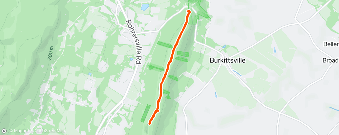 Map of the activity, Morning Hike