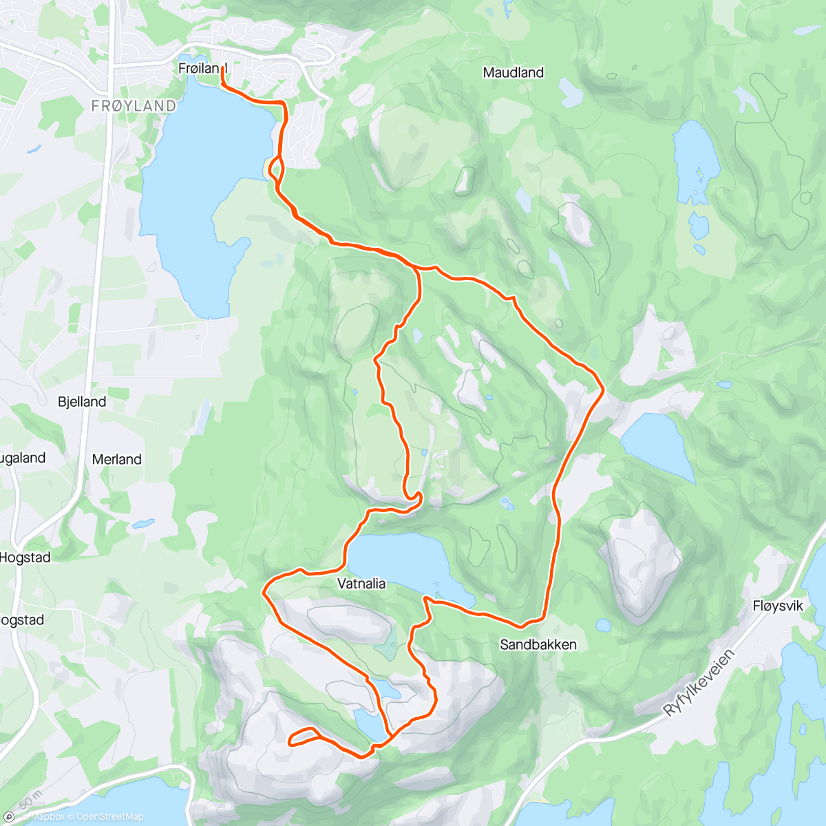 Map of the activity, Hommersåkalpene med DFL