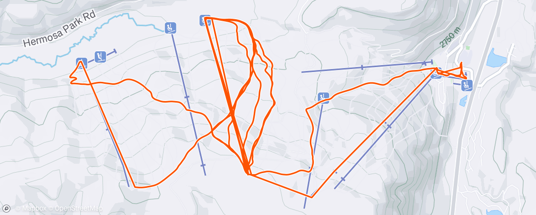 Map of the activity, Lunch Alpine Ski