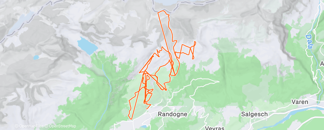 Map of the activity, Lunch Alpine Ski
