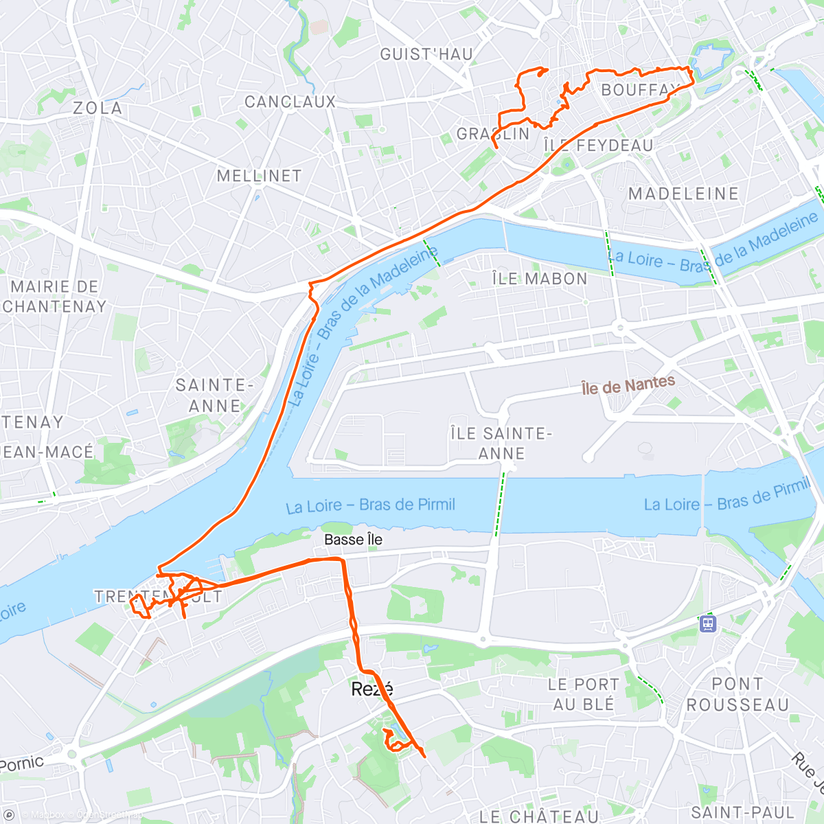 Mappa dell'attività Un tour à Nantes à pied et bateau